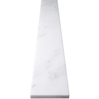Shower Curb White Marble Honed Matte Stone 